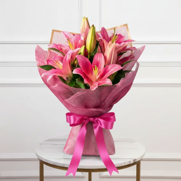 Pink Lily Bouquet