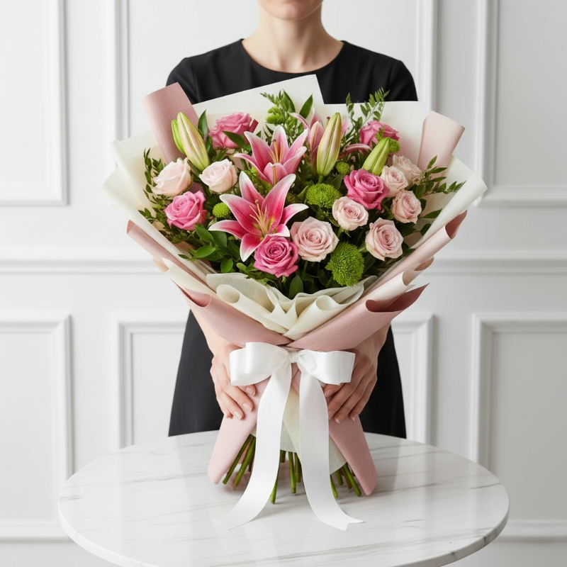 Pink Dream Lily Bouquet