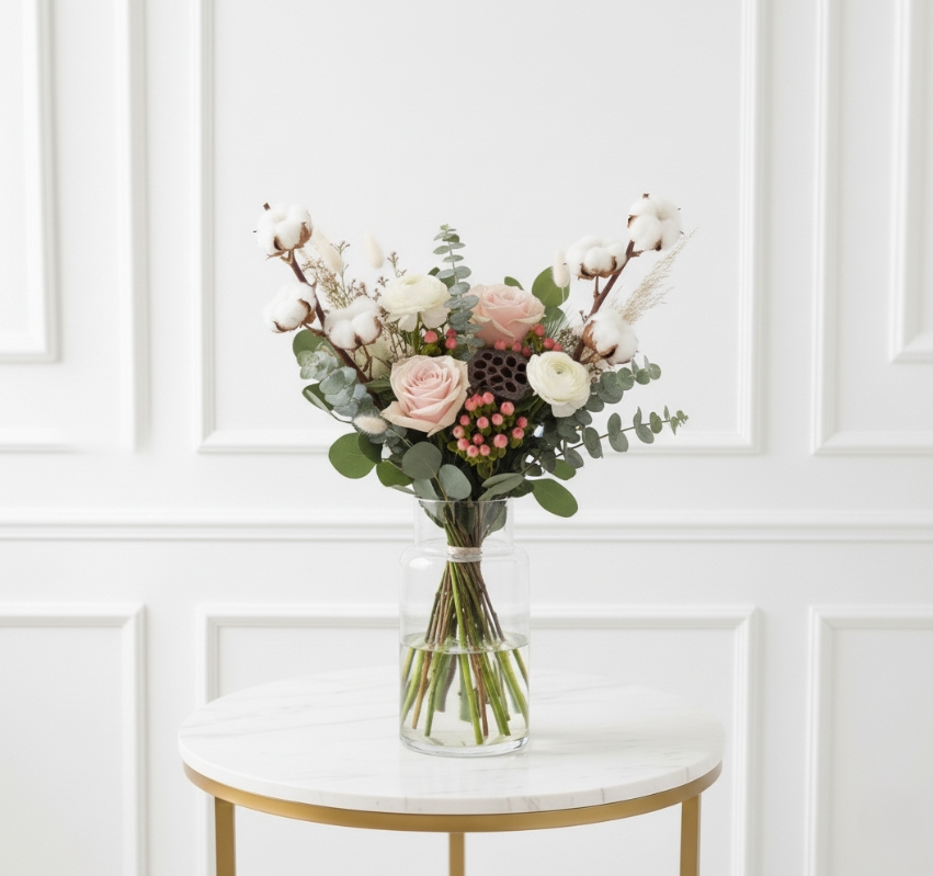 Cotton Rose Winter Bouquet