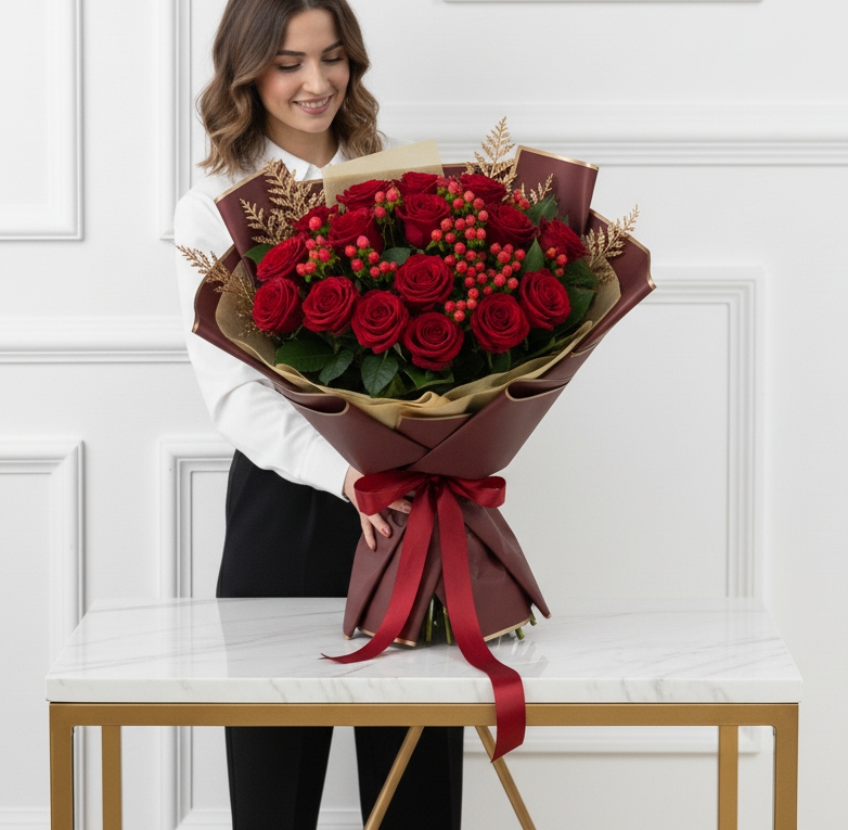 Festive Rose Bouquet