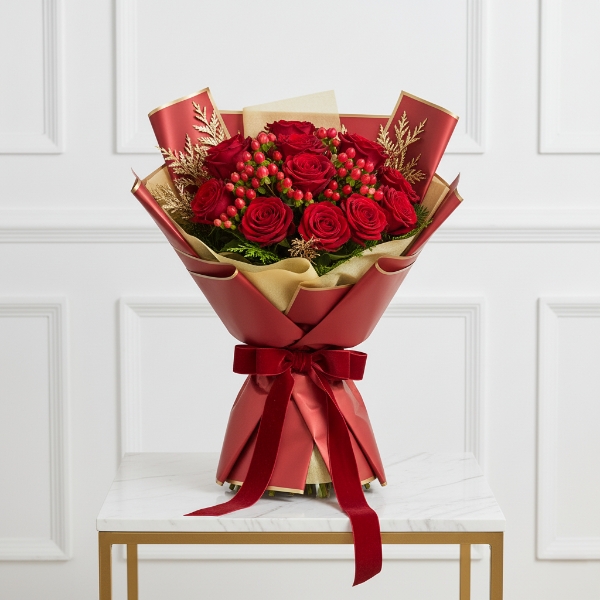 Festive Rose Bouquet