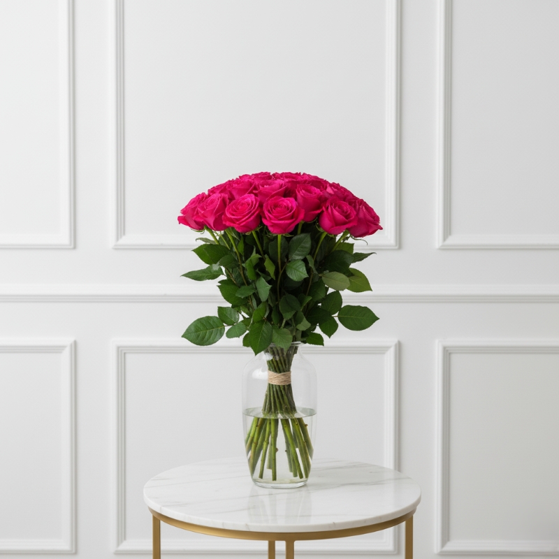 Hot Pink Roses Bouquet