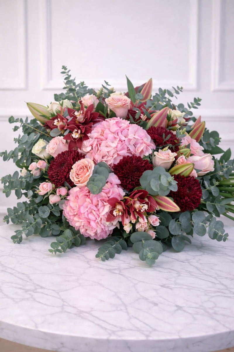 Luxury Blush and Burgundy