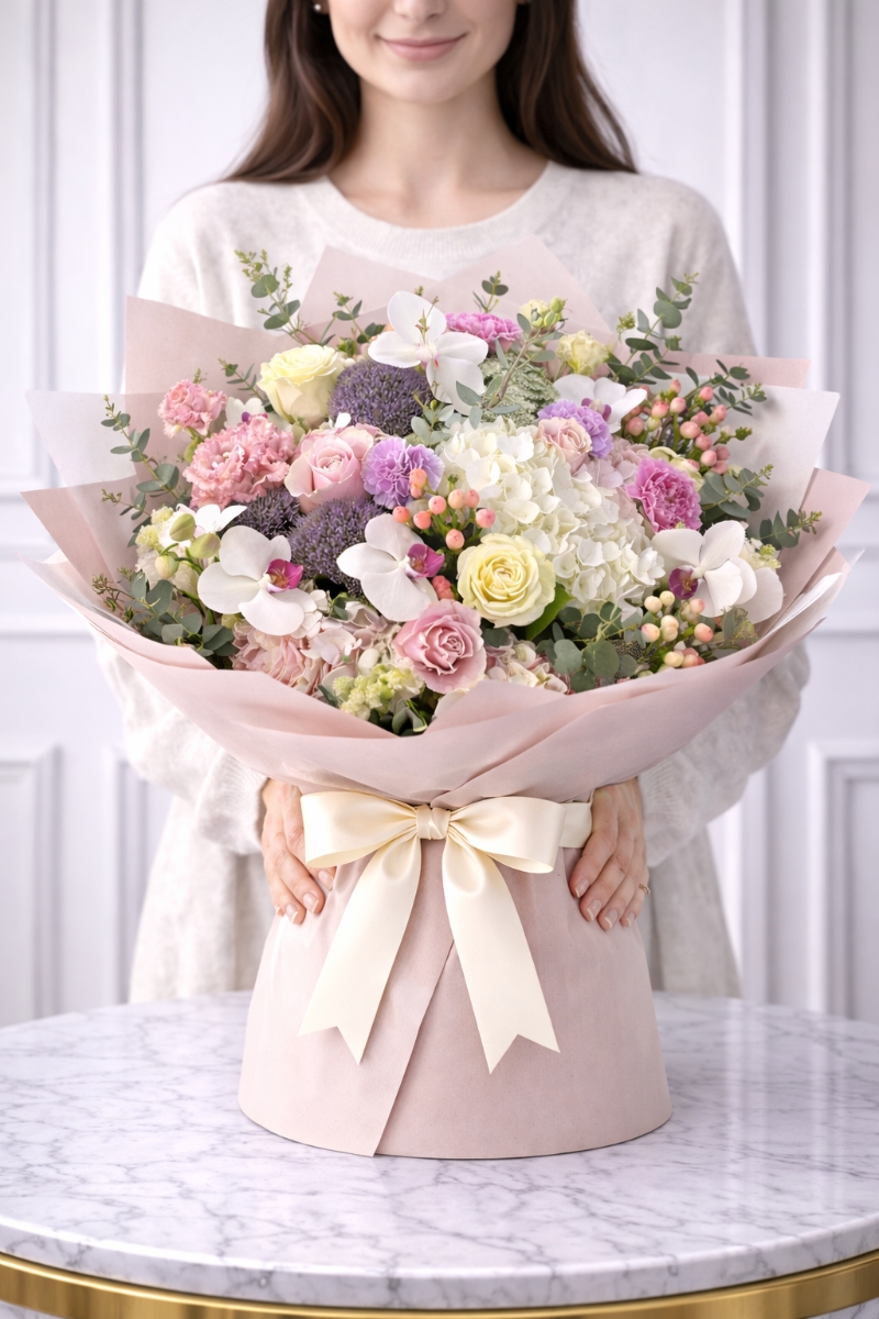 Luxury Hydrangea & Phalaenopsis Bouquet