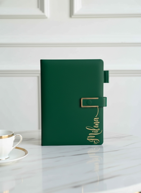 Luxury Personalised Notebook – Green