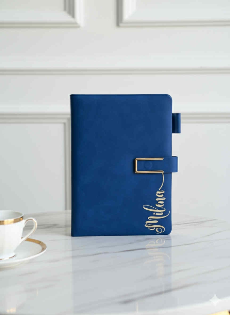 Personalised Luxury Notebook   Navy