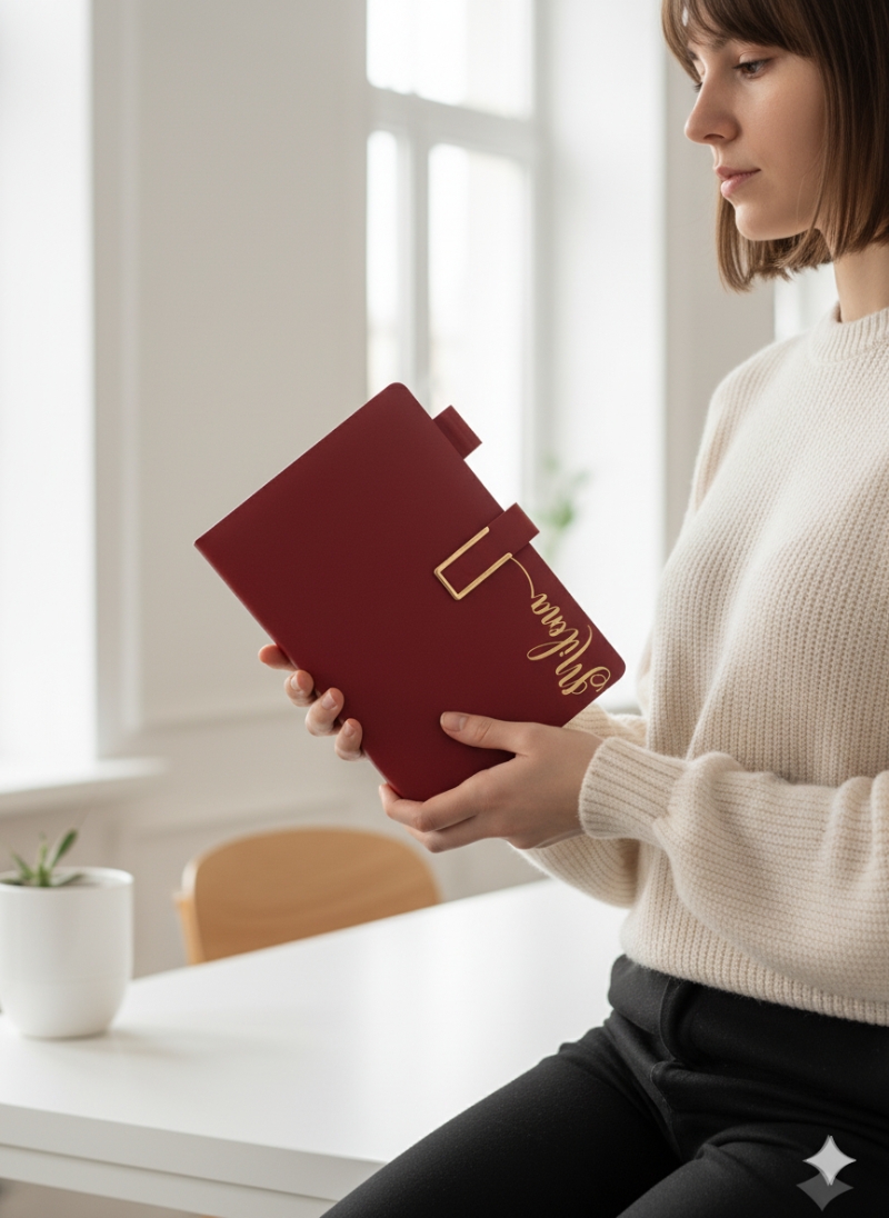 Personalised Luxury Notebook   Red