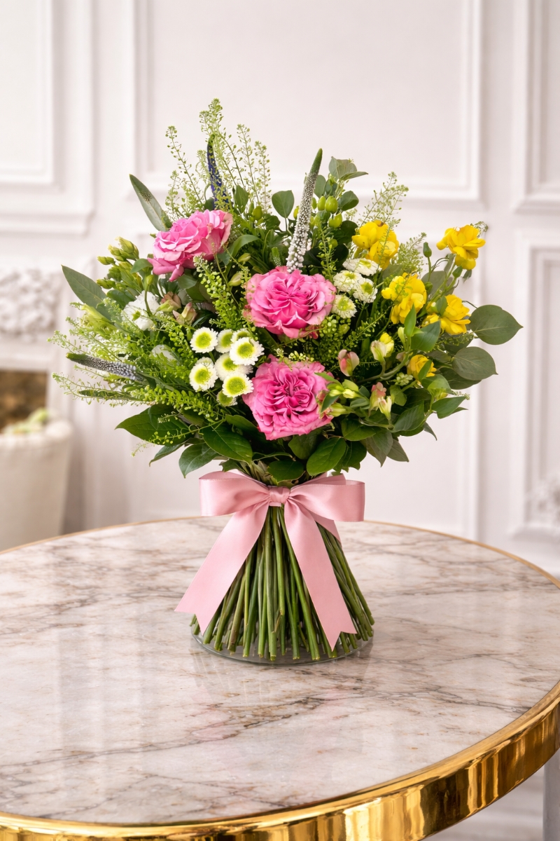 Pink & Yellow Garden Bouquet