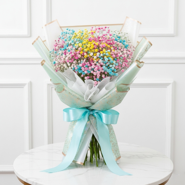 Rainbow Gypsophila Bouquet