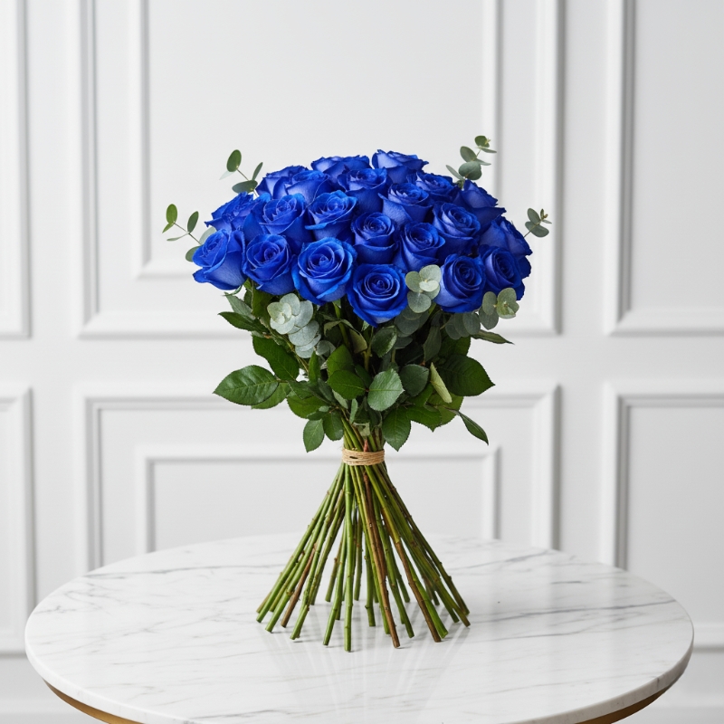 Royal Blue Roses Bouquet