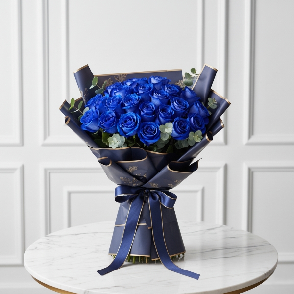 Royal Blue Roses Bouquet