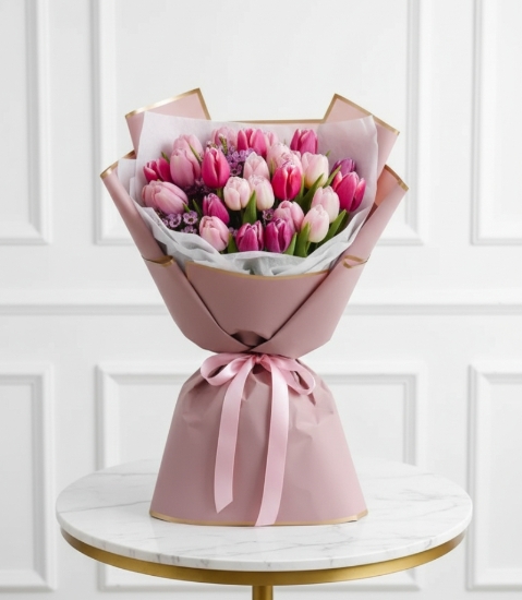 Pink Tulip Bouquet