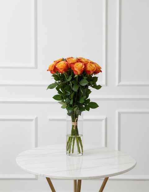 20 Orange Roses Bouquet