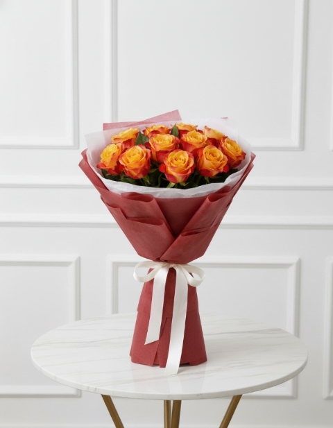 20 Orange Roses Bouquet