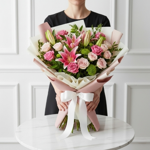 Pink Dream Lily Bouquet