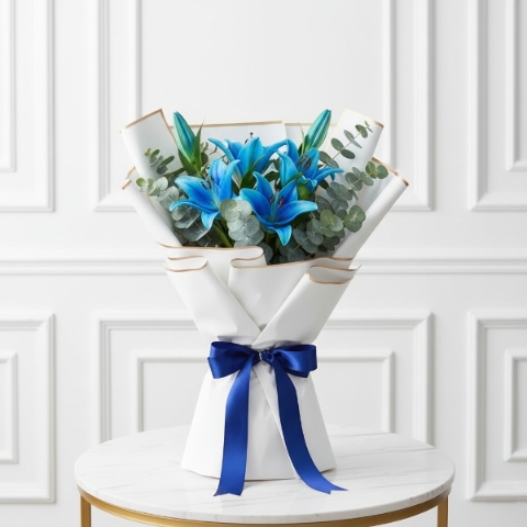 Blue Lily Bouquet