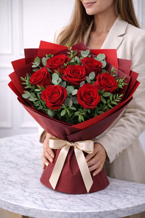 Half a Dozen Red Roses