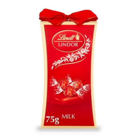 Lindt Lindor Milk Chocolate Bow Gift Box 75g