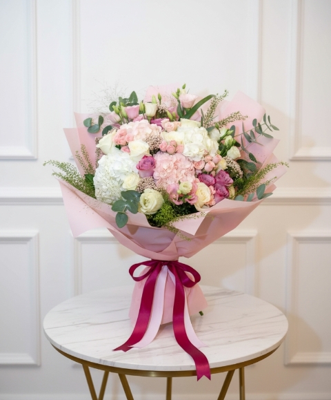 Luxury Blush & Ivory Hand Tied Bouquet
