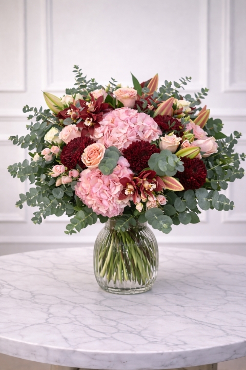 Luxury Blush and Burgundy