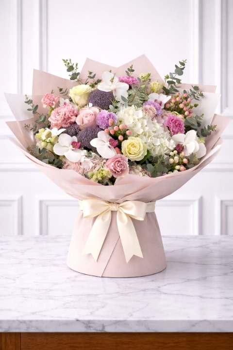 Luxury Hydrangea & Phalaenopsis Bouquet