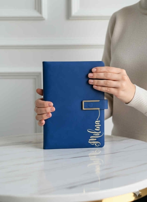 Personalised Luxury Notebook   Navy