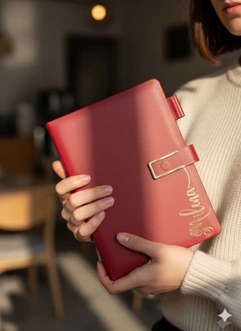 Personalised Luxury Notebook   Red