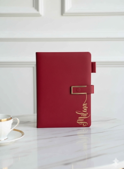 Personalised Luxury Notebook   Red