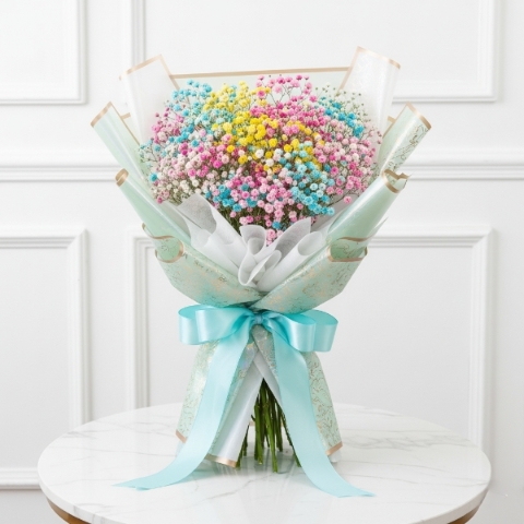 Rainbow Gypsophila Bouquet