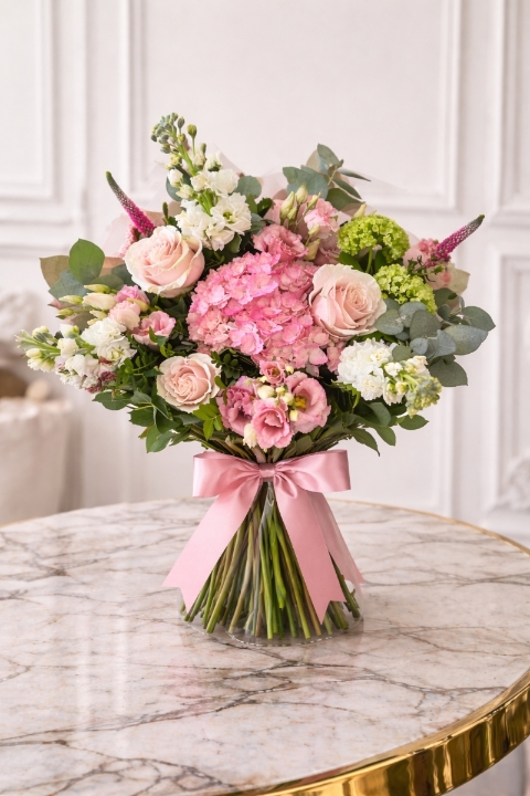 Roses & Hydrangea Blush Bouquet