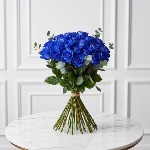 Royal Blue Roses Bouquet