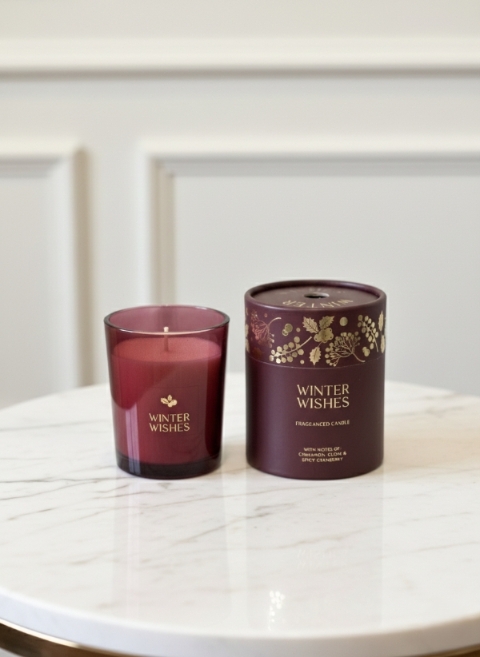 Winter Wishes Cinnamon & Cranberry Candle